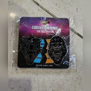 Godzilla King Kong New Empire Lapel Enamel 2" Pin Set
